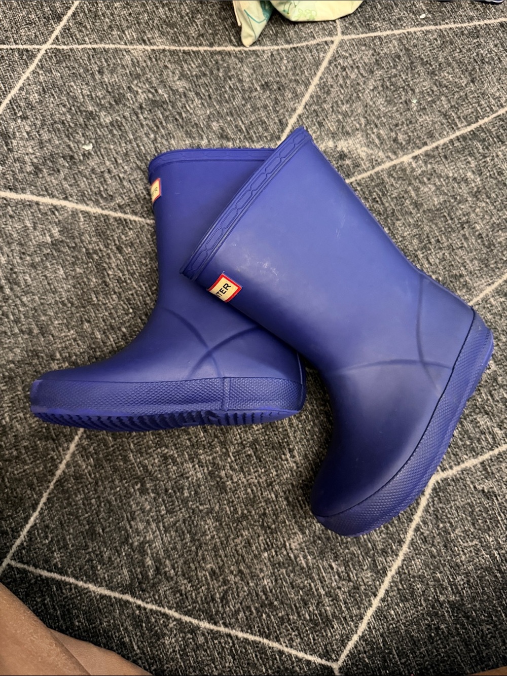 Hunter Kids Blue Waterproof Rain Boots
